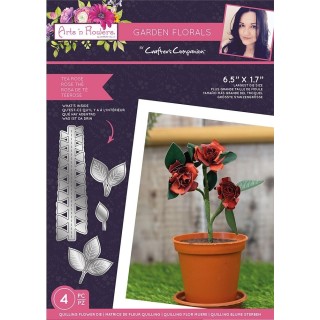 (SCC-AF-GFL-MD-TEAR)Crafter's Companion Arts 'n Flowers Garden Florals Metal Dies Tea Rose