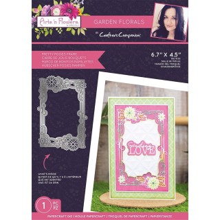 (SCC-AF-GFL-MD-PRPO)Crafter's Companion Arts 'n Flowers Garden Florals Metal Dies Pretty Posies Frame