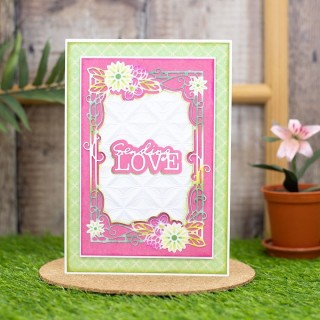 (SCC-AF-GFL-MD-PRPO)Crafter's Companion Arts 'n Flowers Garden Florals Metal Dies Pretty Posies Frame