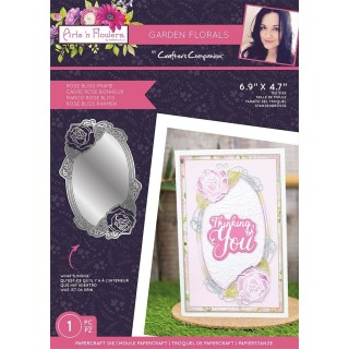 (SCC-AF-GFL-MD-ROBF)Crafter's Companion Arts 'n Flowers Garden Florals Metal Dies Rose Bliss Frame