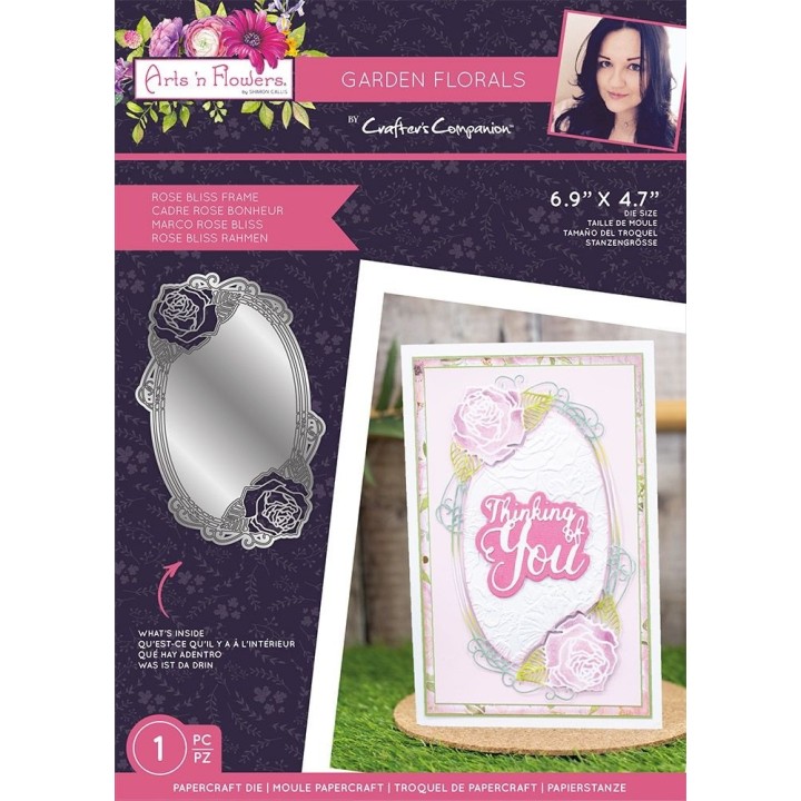 (SCC-AF-GFL-MD-ROBF)Crafter's Companion Arts 'n Flowers Garden Florals Metal Dies Rose Bliss Frame