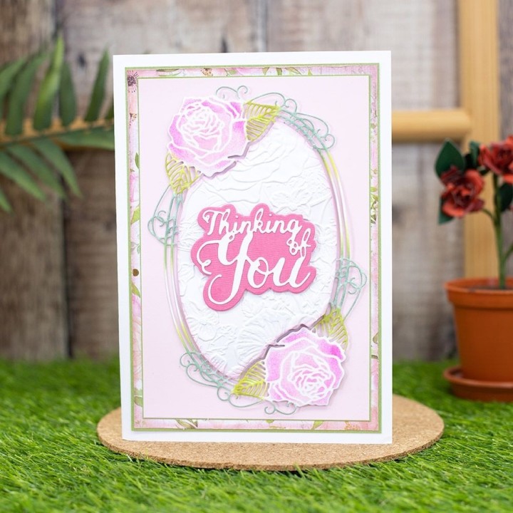 (SCC-AF-GFL-MD-ROBF)Crafter's Companion Arts 'n Flowers Garden Florals Metal Dies Rose Bliss Frame