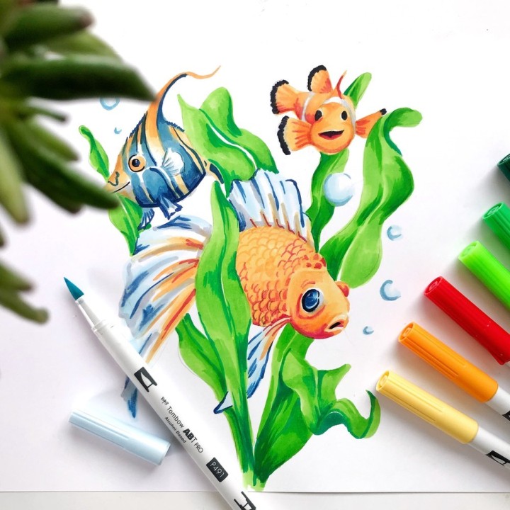 (19-ABTP-985)Tombow ABT PRO Alcohol - dubbele brushpen chrome yellow