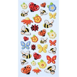 (3451123)SOFTY-Stickers Lieveheersbeestje/Bij/Vlinder