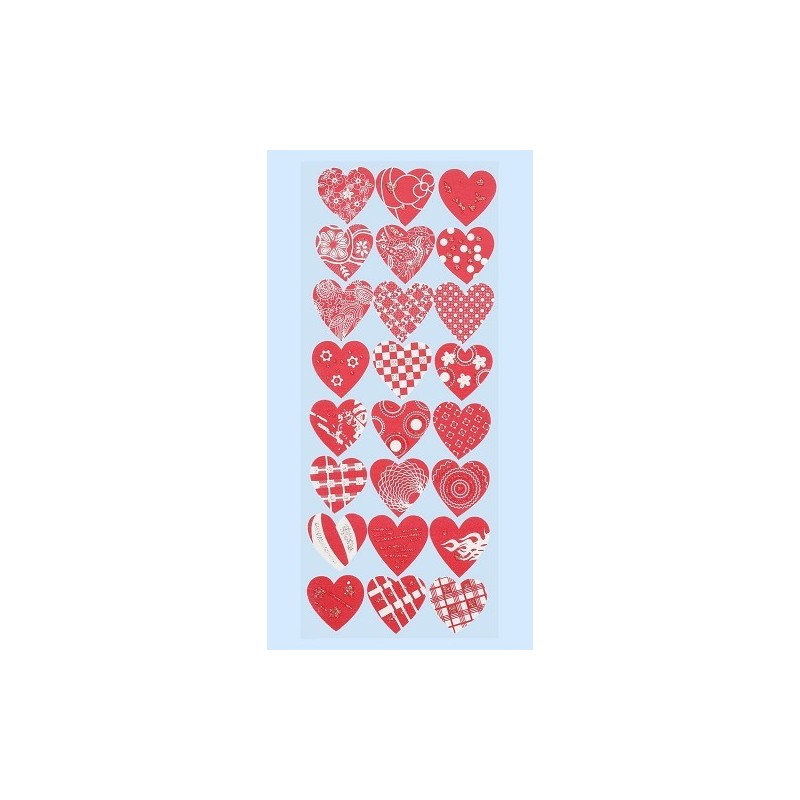(3451178)SOFTY-Stickers Design-Harten II, rood