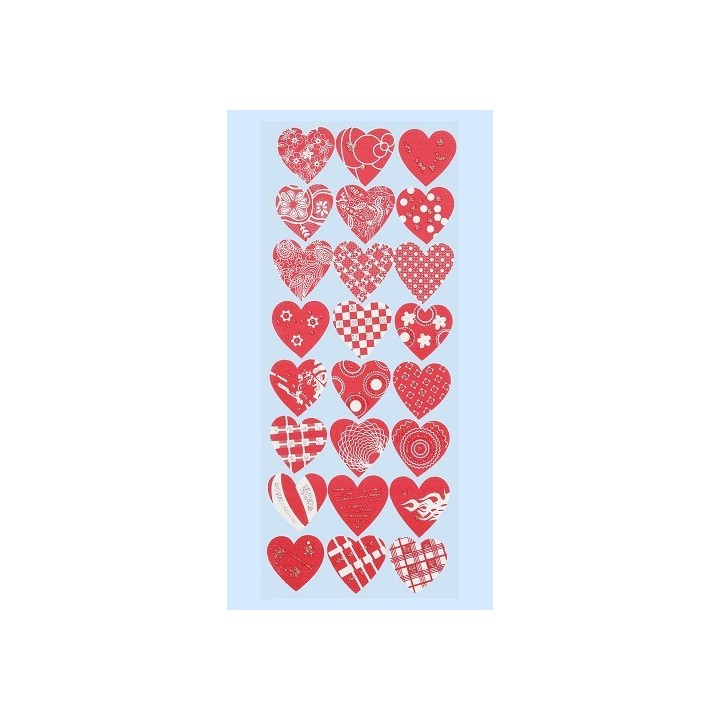(3451178)SOFTY-Stickers Design-Harten II, rood