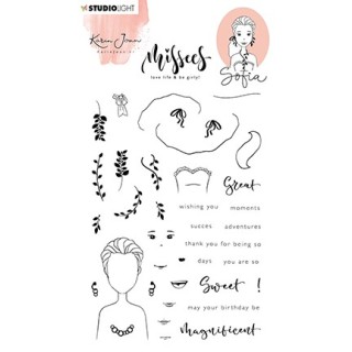 (KJ-MBKJ-STAMP181)Studio light  Clear stamp Sophia Missees nr.181