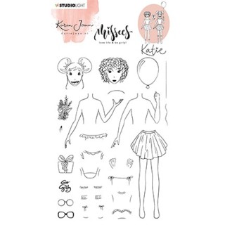 (KJ-MBKJ-STAMP184)Studio light  Clear stamp Katie Missees nr.184