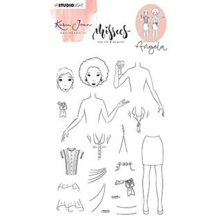 (KJ-MBKJ-STAMP185)Studio light  Clear stamp Angela Missees nr.185