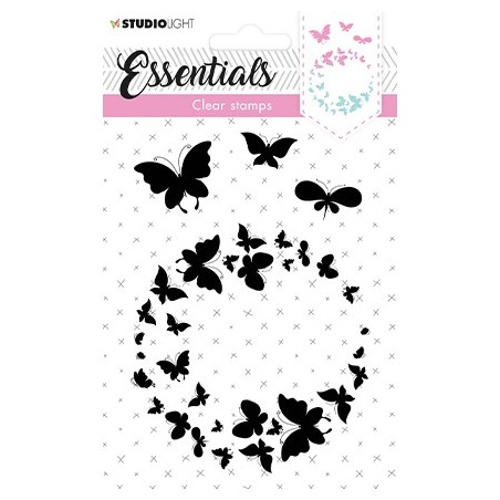 (SL-ES-STAMP230)Studio light SL Clear stamp Silhouette butterflies Essentials nr.230