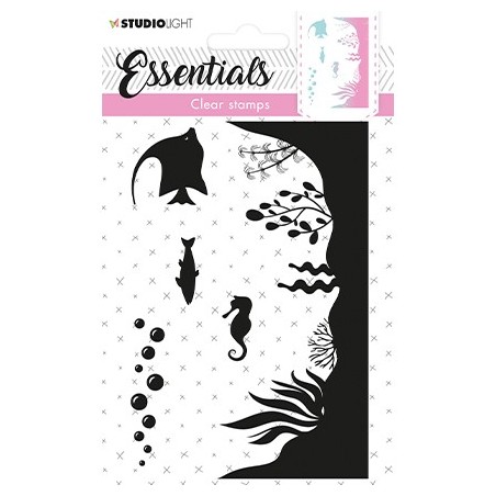 (SL-ES-STAMP233)Studio light SL Clear stamp Silhouette aquarium Essentials nr.233