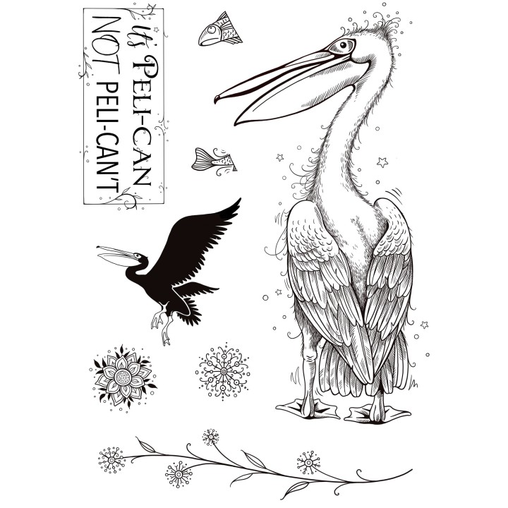 (PI164)Pink Ink Designs Pelican A5 Clear Stamp