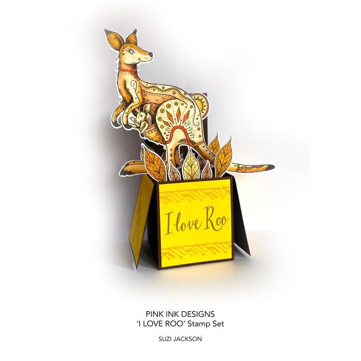 (PI165)Pink Ink Designs I Love Roo A5 Clear Stamp