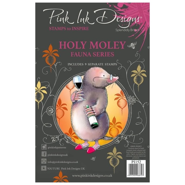 (PI152)Pink Ink Designs Holy moley A5 Clear Stamp
