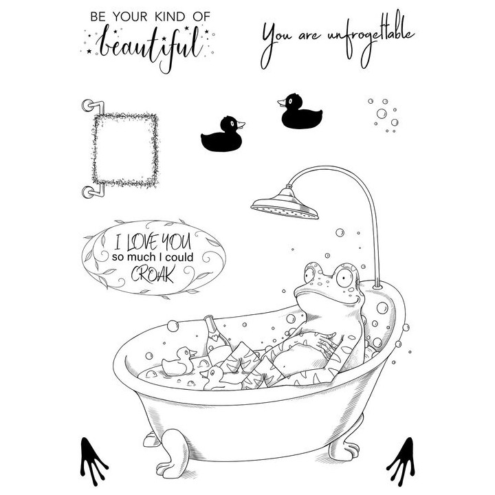 (PI153)Pink Ink Designs Froggy paddle A5 Clear Stamp