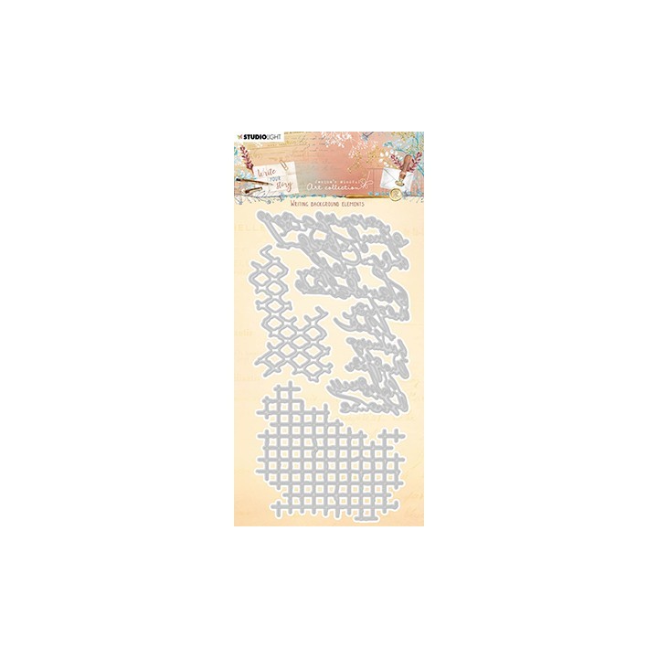 (JMA-WYS-CD201)Studio Light Cutting Die Writing background elements Write Your Story nr.201