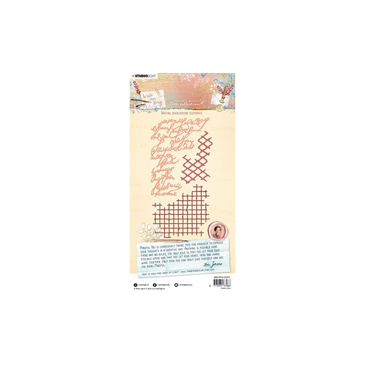 (JMA-WYS-CD201)Studio Light Cutting Die Writing background elements Write Your Story nr.201