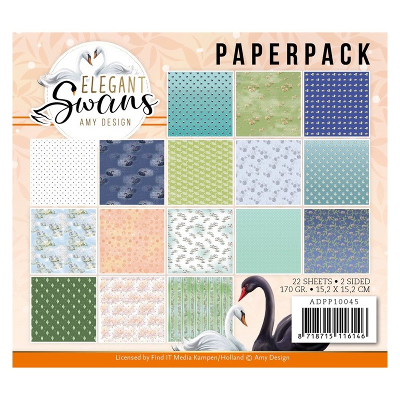 (ADPP10045)Paperpack - Amy Design - Elegant Swans