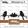 (CLSH09)Crealies Silhouetzz no. 09 - 2 Birds