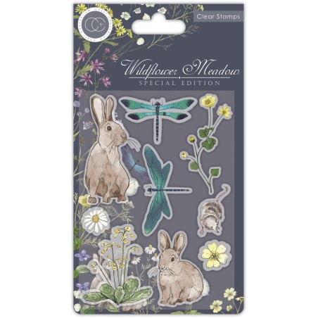 (CCSTMP076)Craft Consortium Wildflower Meadow Special Edition Clear Stamps