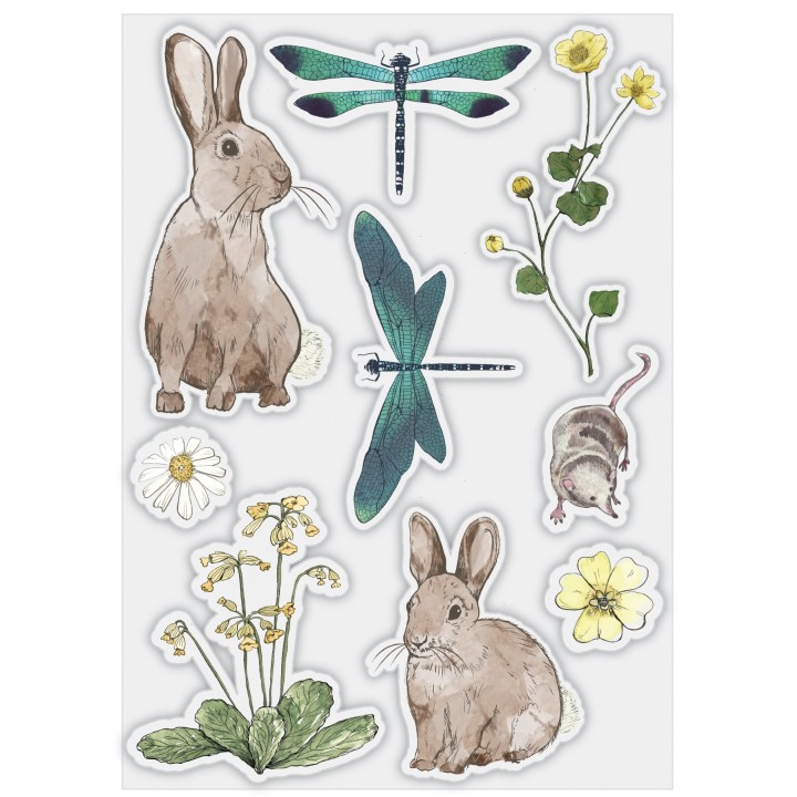(CCSTMP076)Craft Consortium Wildflower Meadow Special Edition Clear Stamps