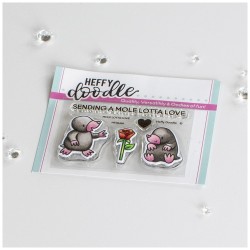 (HFD0405)Heffy Doodle Mole Lotta Love Clear Stamps
