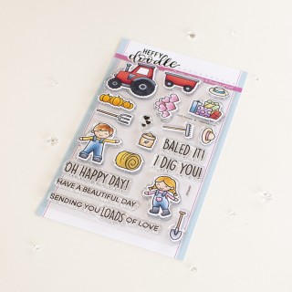 (HFD0409)Heffy Doodle Farmyard Fun Clear Stamps