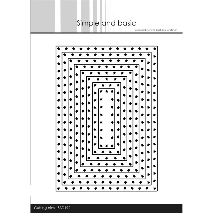 (SBD192)Simple and Basic Star Framed Rectangle Cutting Dies