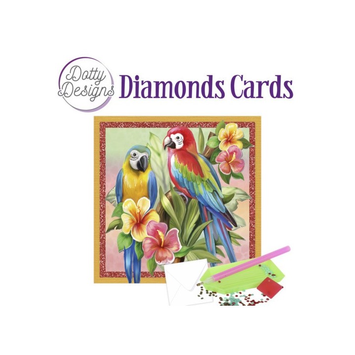 (DDDC1081)Dotty Designs Diamond Cards - Parrots