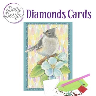 (DDDC1084)Dotty Designs Diamond Cards - Bird on branch