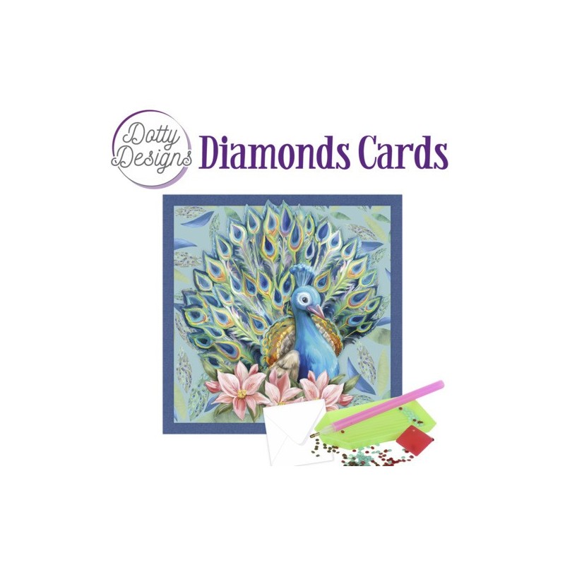 (DDDC1085)Dotty Designs Diamond Cards - Peacock