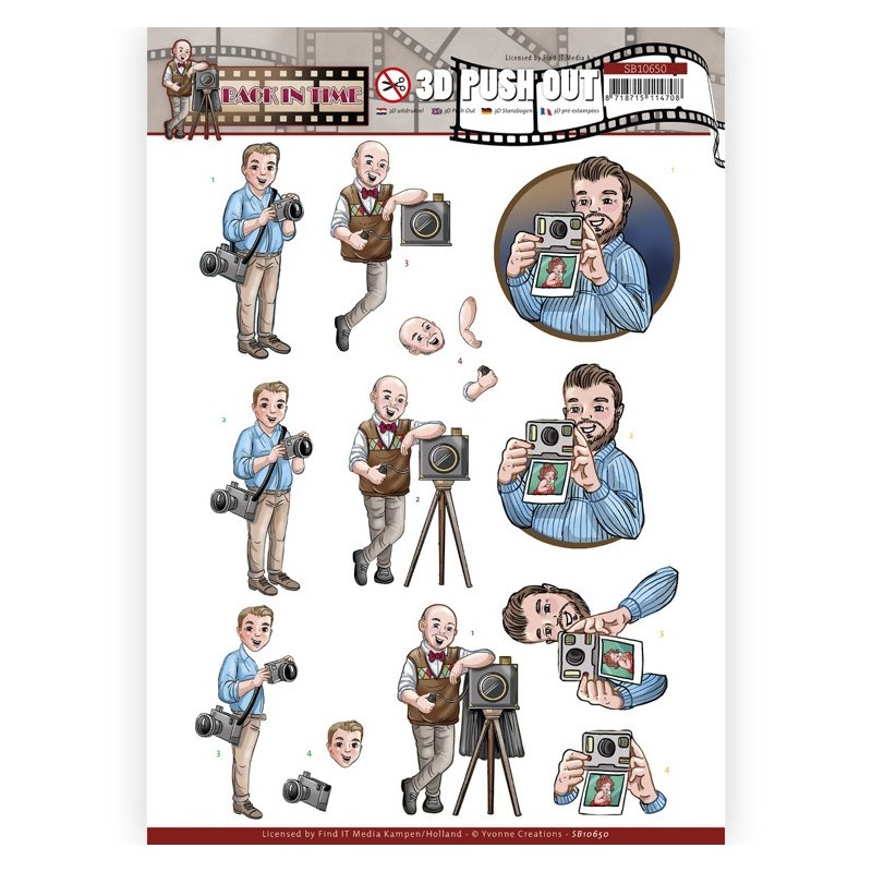 (SB10650)3D Push Out - Yvonne Creations - Big Guys - Back in Time - Picture