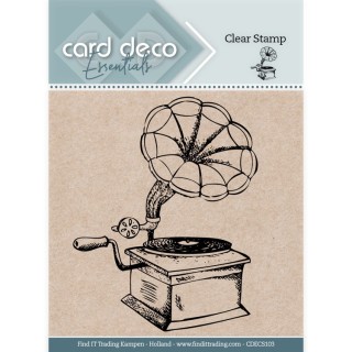 (CDECS103)Card Deco Essentials Clear Stamps - Gramophone