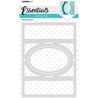 (SL-ES-CD211)Studio Light SL Cutting Die Oval zig zag card Essentials nr.211