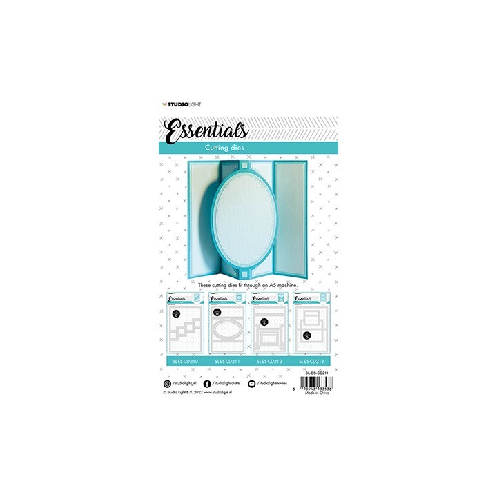 (SL-ES-CD211)Studio Light SL Cutting Die Oval zig zag card Essentials nr.211