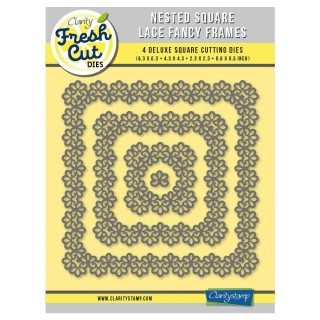 (ACC-DI-31256-XX)NESTED SQUARE LACE FANCY FRAMES FRESH CUT DIE SET