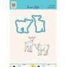 (HDCS034)Snellen Design Clearstamp +dies  - Farm-life Goats