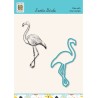 (HDCS022)Snellen Design Clearstamp +dies  - Exotic birds serie Flamingo