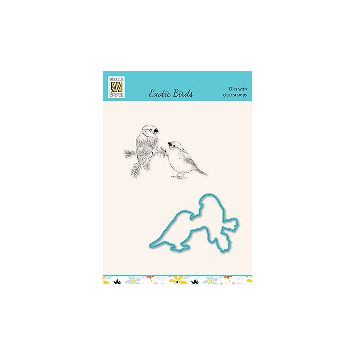 (HDCS026)Snellen Design Clearstamp +dies  - Exotic birds serie Sporophila