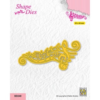(SD240)Nellie's shape dies Musical notes