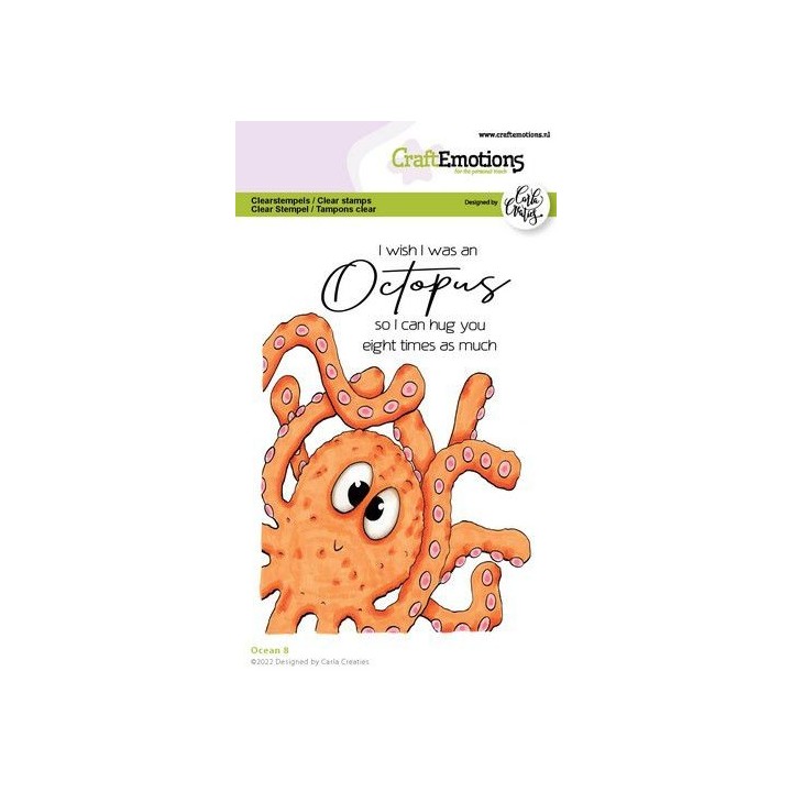 (1535)CraftEmotions clearstamps A6 - Ocean 8 Carla Creaties