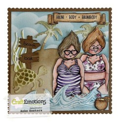 (2801)CraftEmotions clearstamps A6 - Summer Sweethearts - Brianna Sara Lindenhols