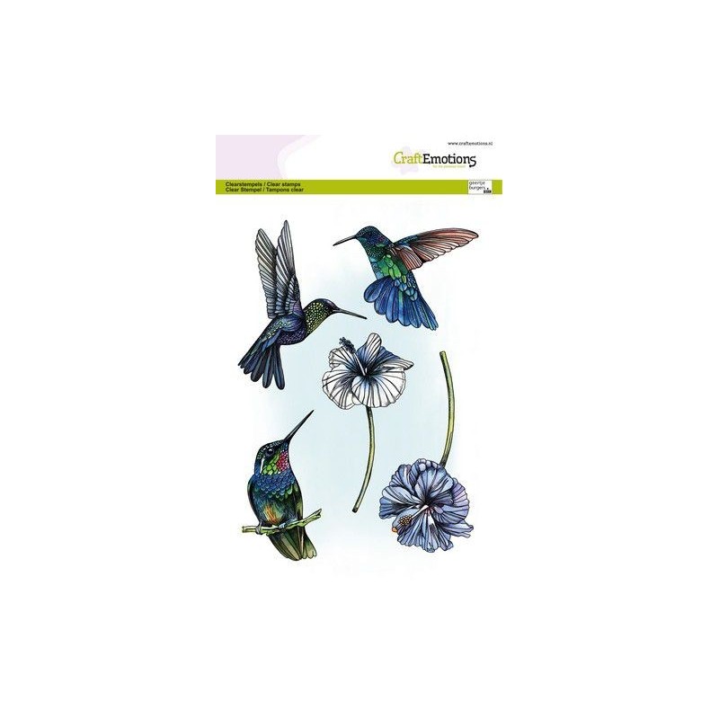 (3020)CraftEmotions clearstamps A5 - Hummingbird