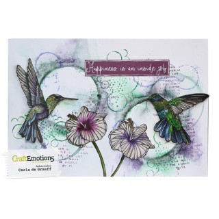 (3020)CraftEmotions clearstamps A5 - Hummingbird