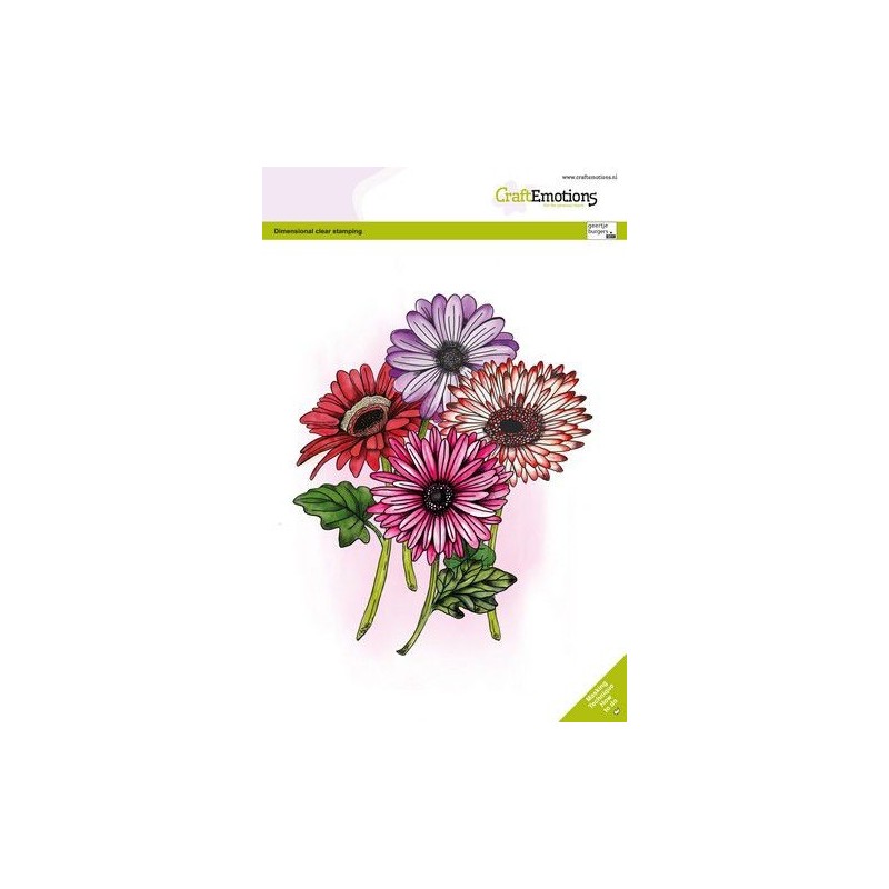 (3022)CraftEmotions clearstamps A5 - Gerbera 1