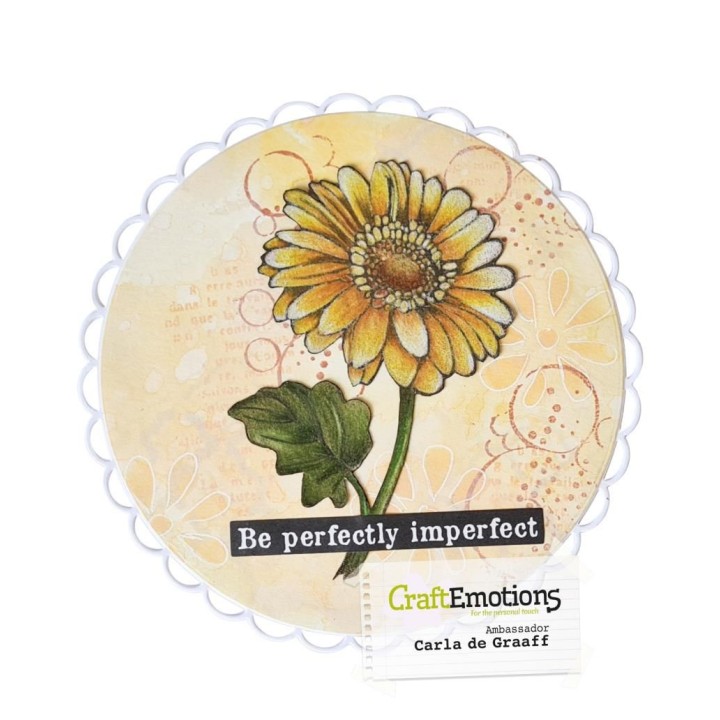 (3023)CraftEmotions clearstamps A5 - Gerbera 2