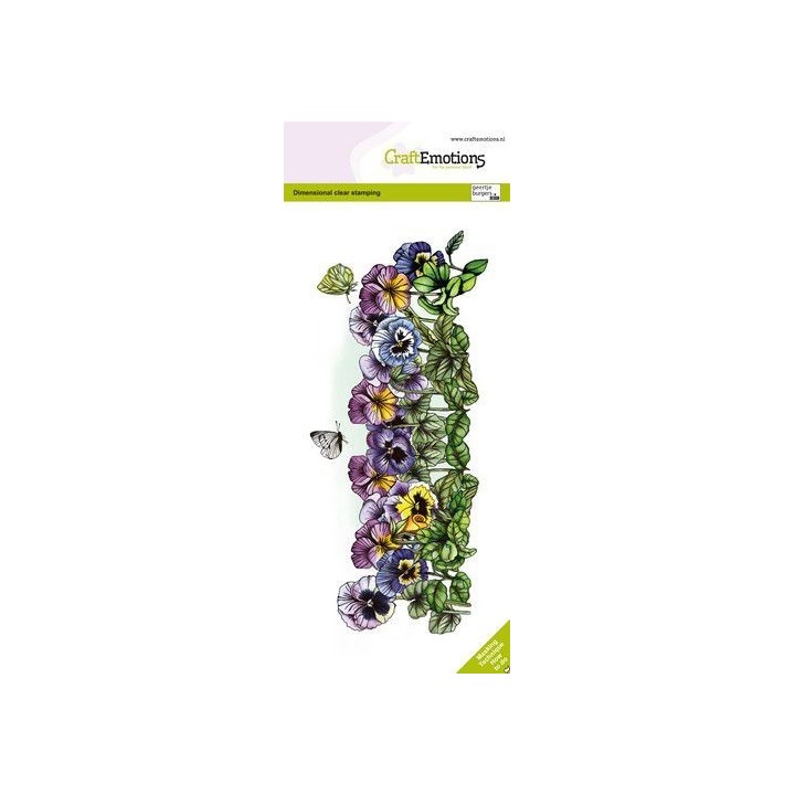 (4105)CraftEmotions clearstamps Slimline - Violets