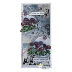 (4108)CraftEmotions clearstamps Slimline - Daisies