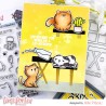 (T4T/882/Cap/Cle)Time For Tea Designs Kitty Capers Clear Stamps
