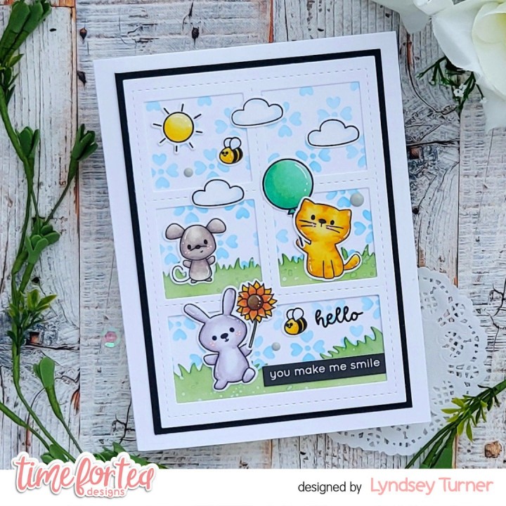 (T4T/878/Hey/Cle)Time For Tea Designs Hey There Critters Clear Stamps